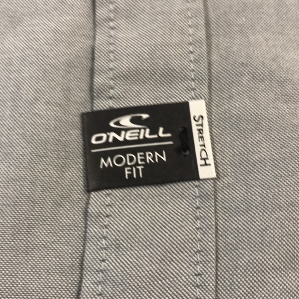 O’NEILL Mens Gray Button Up Pocket Shirt - Picture 4 of 6